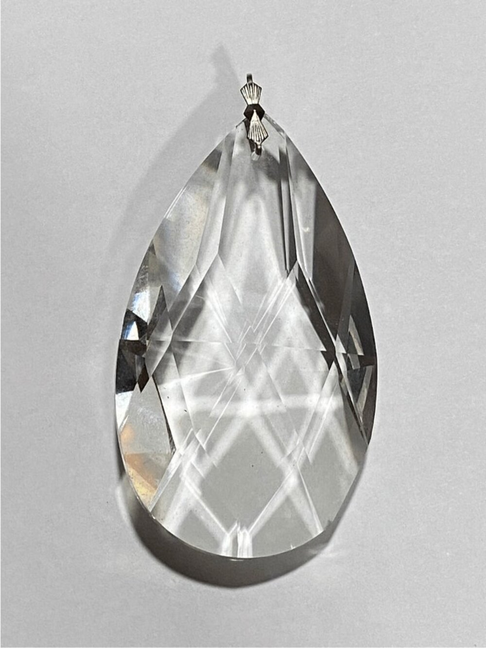 Vintage Clear Teardrop Crystal Chandelier 3.5” Prism Glass Pendant Lamp Replacem